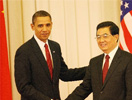 胡锦涛与奥巴马共同会见记者
