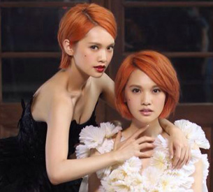 <em>杨丞琳</em>橘色中发 <em>发型</em>hold住场面